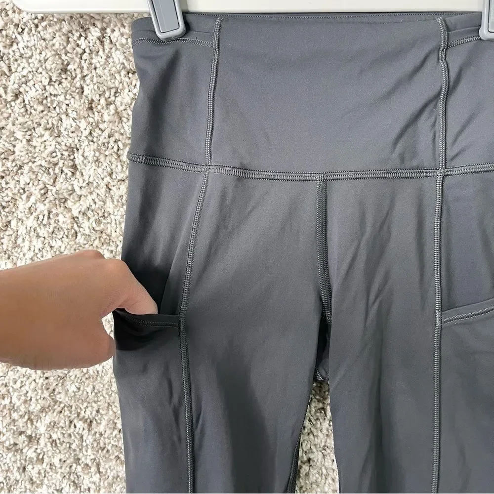 Lululemon Leggings Women’s 2 Grey *Non-Reflective Fast‎ & Free 19” Cropped II